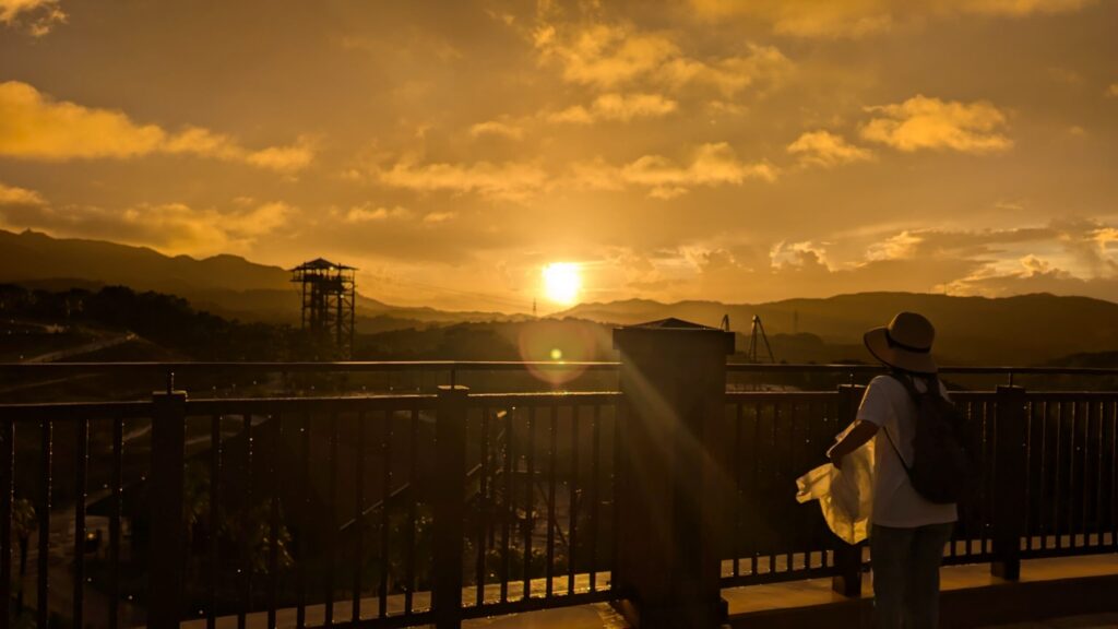 インフィニティタワーから見える夕日