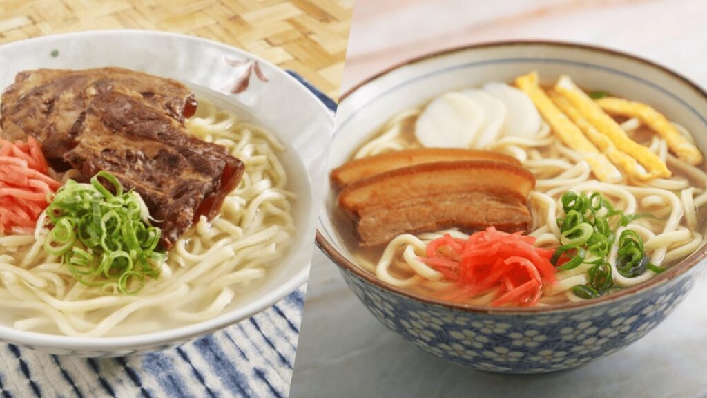 ソーキそばと沖縄そば