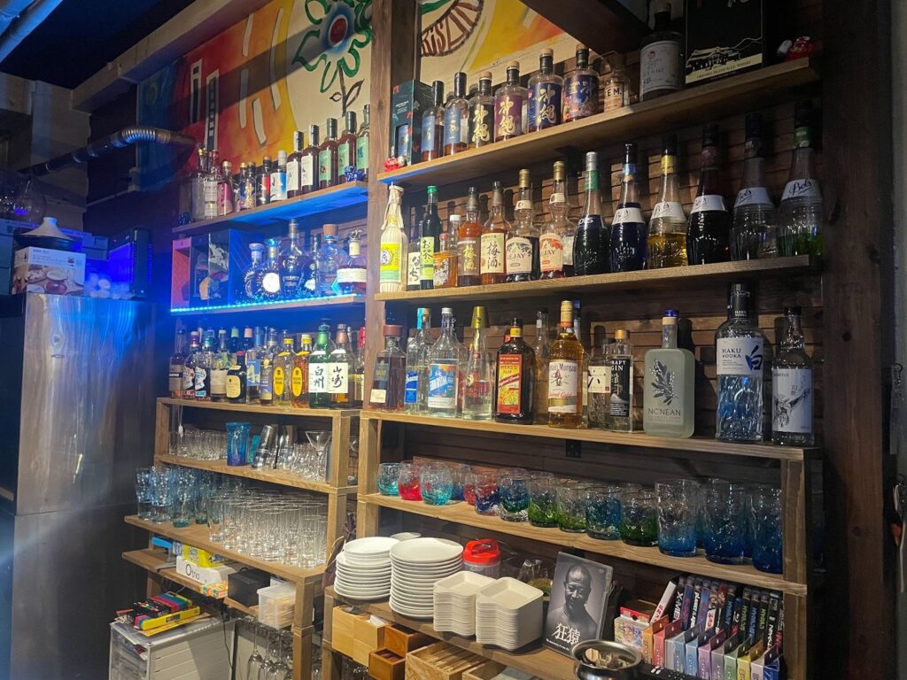 豊富な種類のお酒