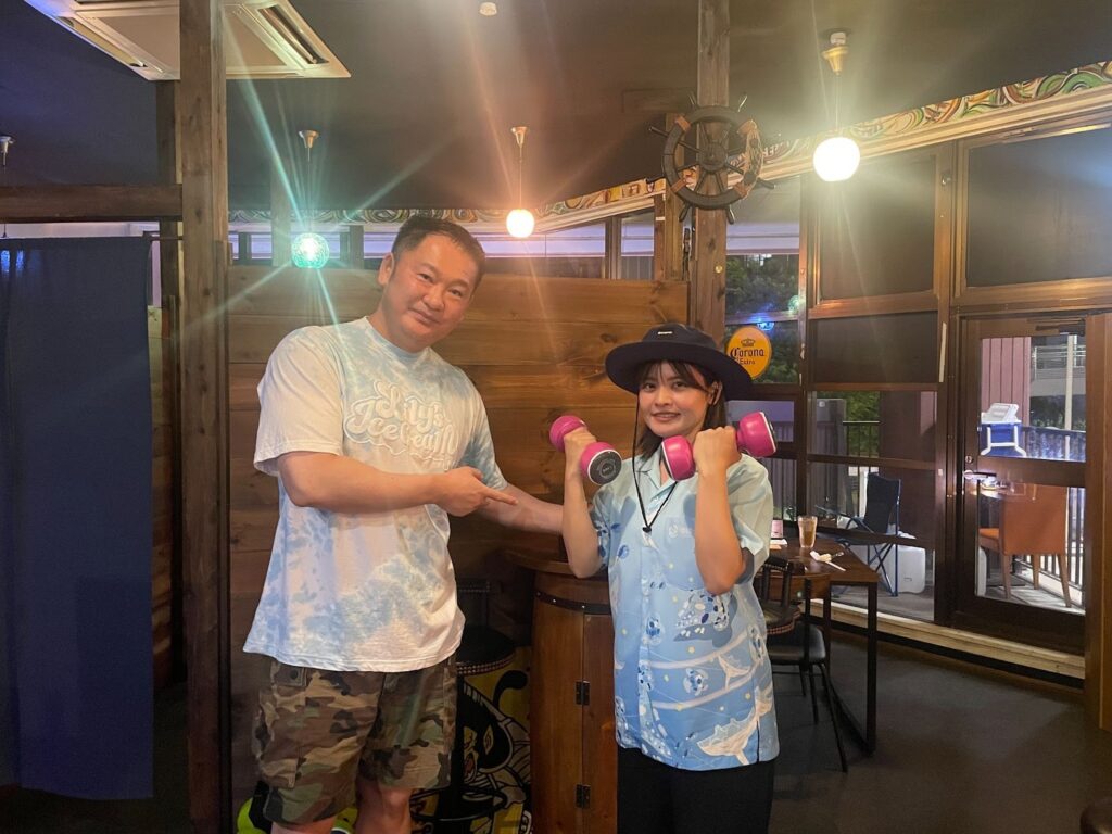 オーナーさんと筋トレ