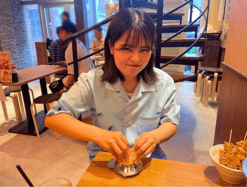 自分で絞るレモン