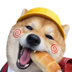パンをくわえる犬のアイコン