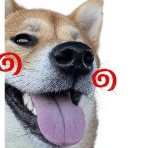 笑顔の犬のふきだしアイコン