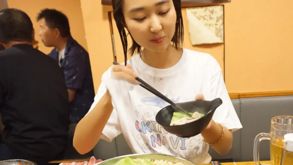 アグーを食べる瞬間
