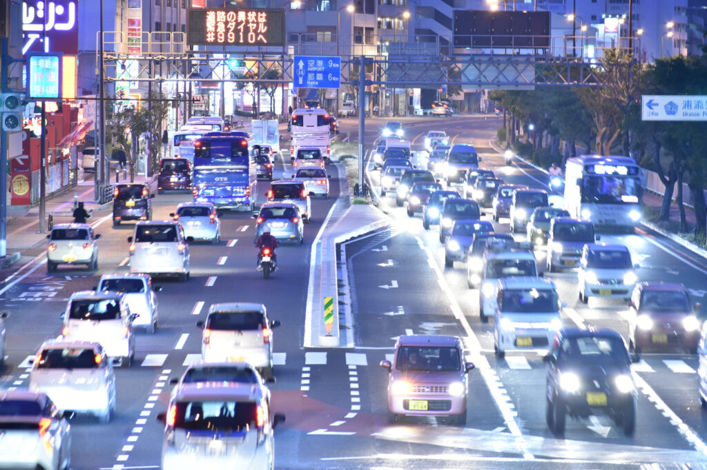 沖縄渋滞の様子