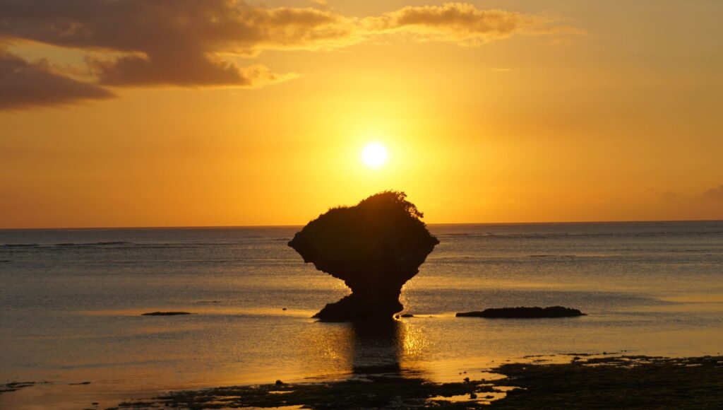 二ライビーチの夕日
