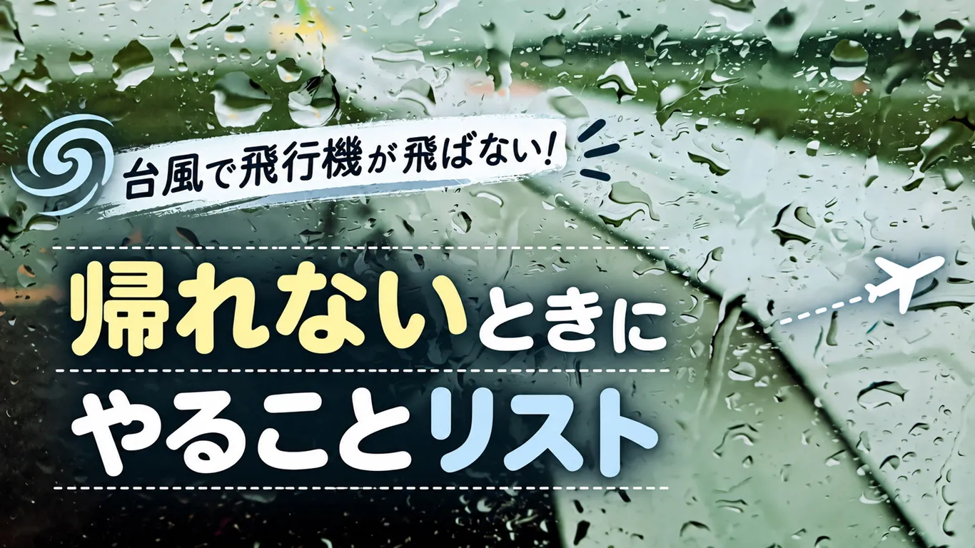 沖縄の台風で飛行機が欠航したらどうする？やるべきことを時系列で解説