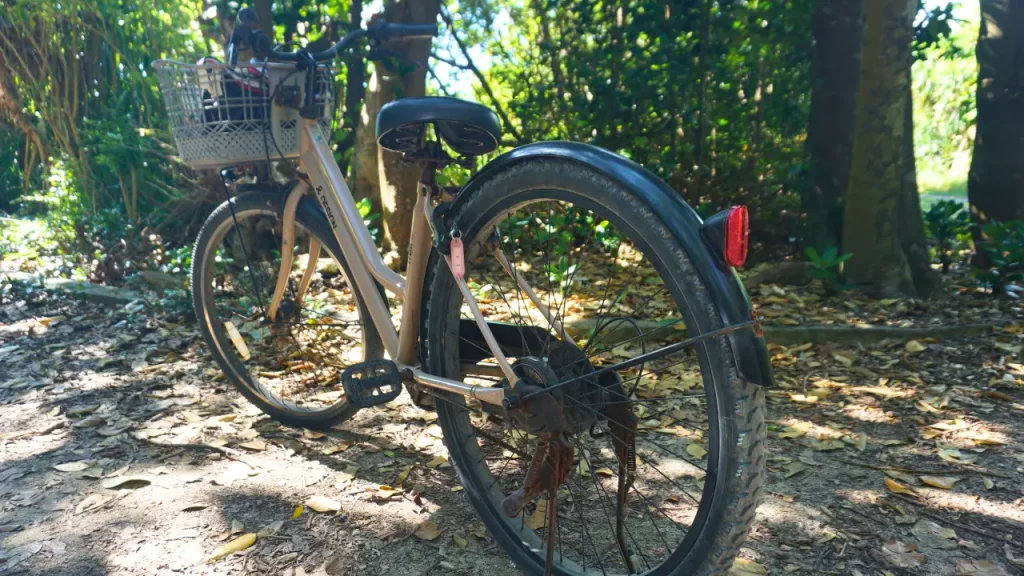久高島でレンタルした自転車