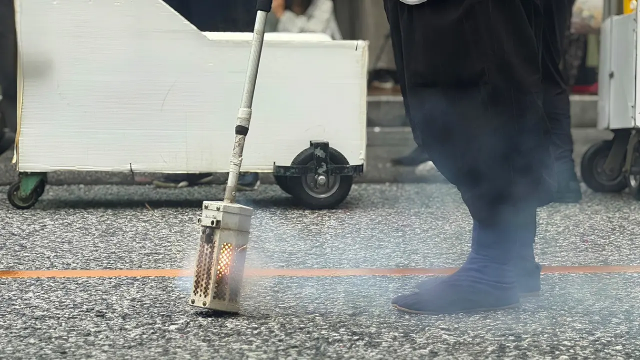 着火された爆竹